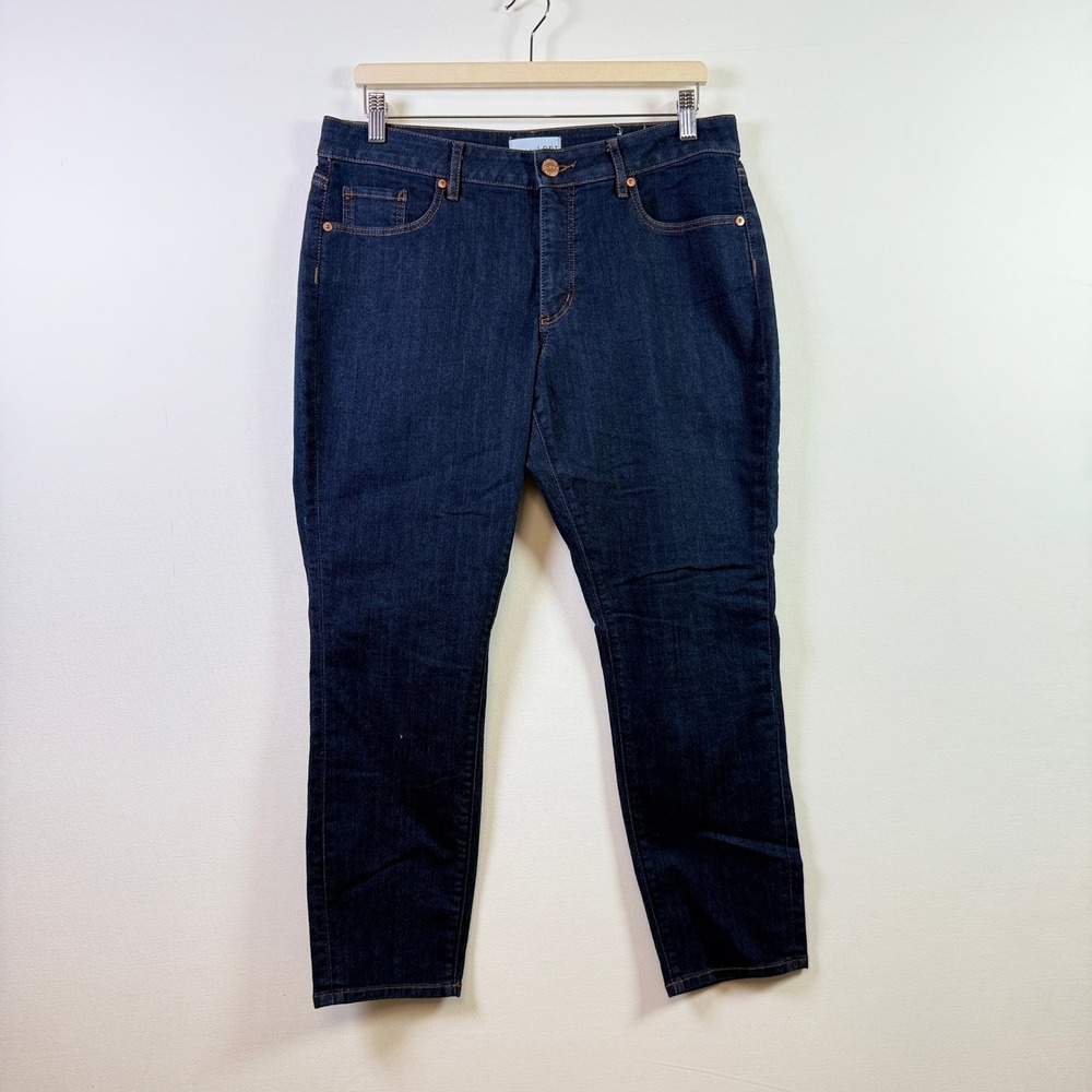 LOFT Dark Blue Curvy Skinny Petite Jeans 31/12P